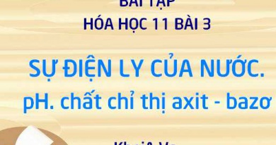 Bài tập sự điện li của nước, tích số ion của nước: Giải bài tập 1, 2, 3, 4, 5, 6 trang 14 SGK Hóa 11 bài 3